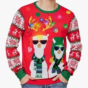 New! Ugly Christmas Sweater -Long Sleeve Knitted-Xmas-Alpaca- Small - Unisex